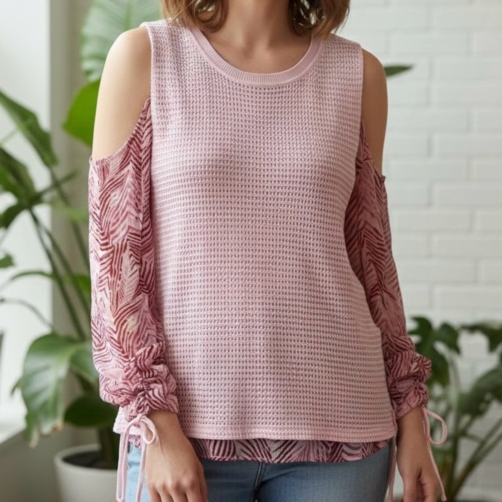 Scotch & Soda Women’s Knit Light Sleeveless Pink Multi Shades Top Limited Ed P/S